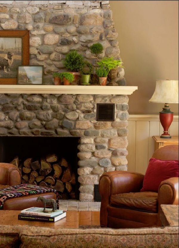 Fireplace Rocks Best Of River Rock Fireplace with Images