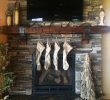 Metal Fireplace Mantel Beautiful Custom Hand Hewn Mantel with Christmas Stocking Ironwork by